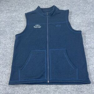 Stio Vest Men XL Mountain Shadow Wilcox Fleece Full Zip Pocket Mock Neck Outdoor
